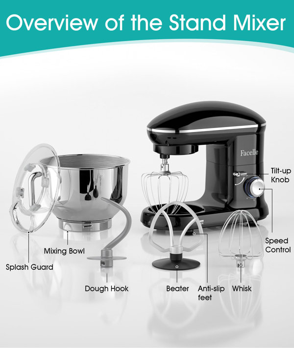 Stand Mixer Facelle 660W Household Kitchen hot Standing Mixer Dough Mixer